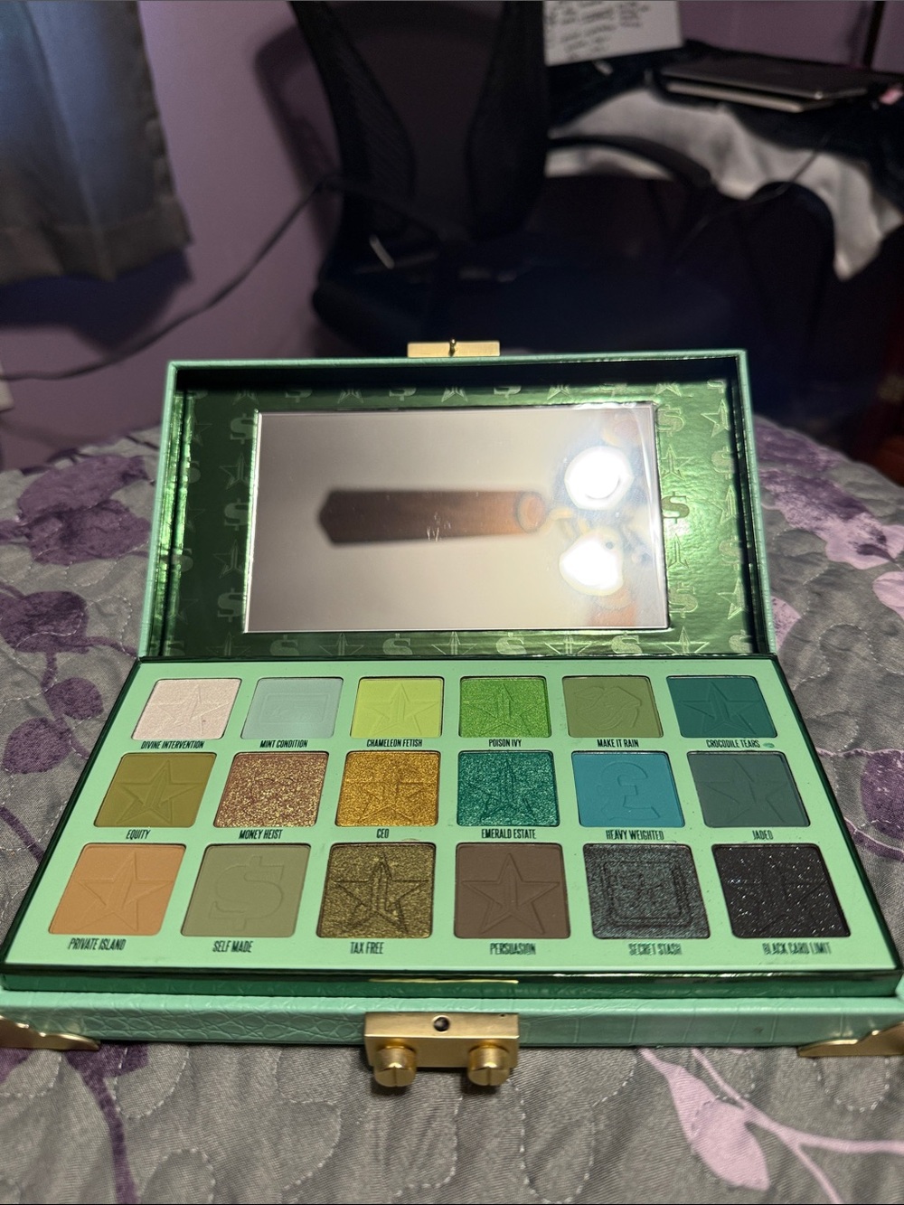 JEFREE STAR Blood Money Eyeshadow Palette • Mint & Emerald